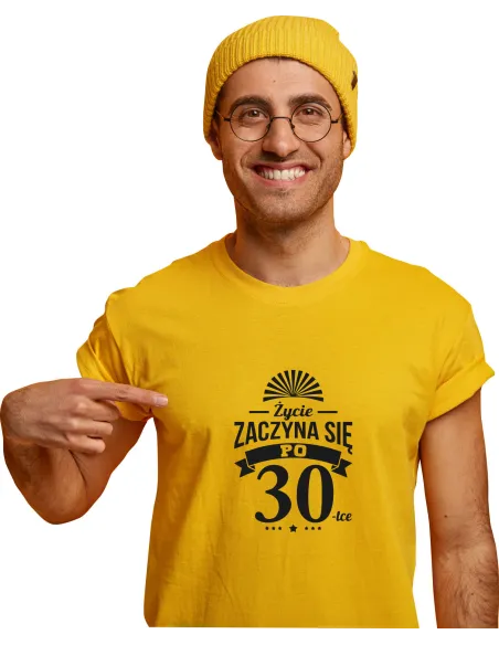 Koszulka z nadrukiem PREZENT na 30 URODZINY