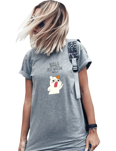 Koszulka z imieniem napisem MAŁE JEST WREDNE