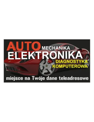 Baner reklamowy gotowe wzory banerów - Auto mechanika elektronika