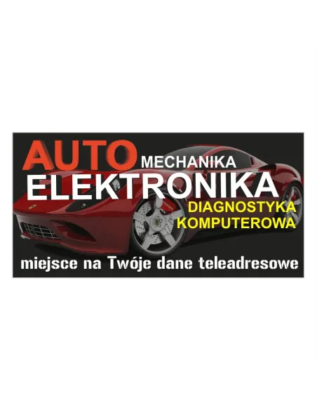 Baner reklamowy gotowe wzory banerów - Auto mechanika elektronika