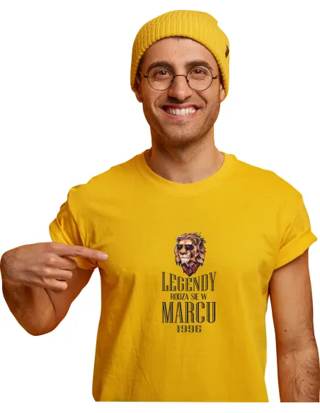 Koszulka z nadrukiem LEGENDY RODZĄ SIĘ MIESIĄC ROK