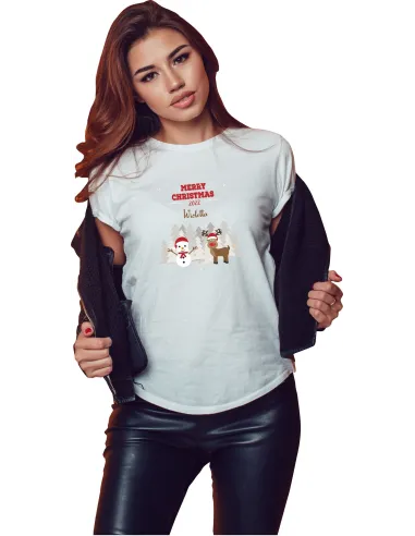 Koszulka z imieniem PREZENT MERRY CHRISTMAS ROK