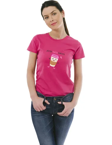 Koszulka z nadrukiem PREZENT JESTEM TWOJĄ KAWUSIĄ