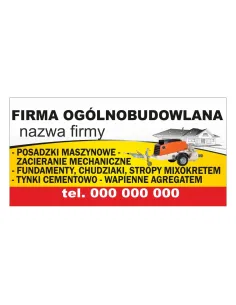 Baner reklamowy gotowe wzory banerów - Firma ogólnobudowlana