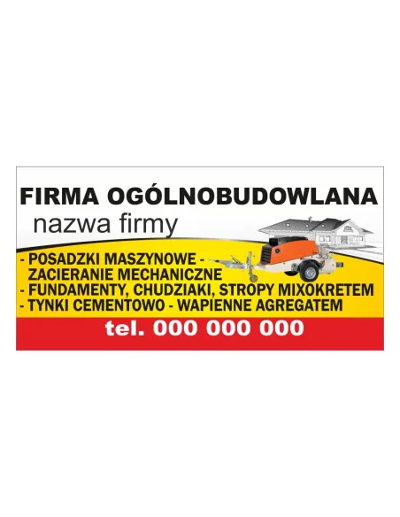 Baner reklamowy gotowe wzory banerów - Firma ogólnobudowlana