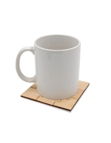 Podkładka pod kubek "puzzle" z nadrukiem UV LOGO 100  szt