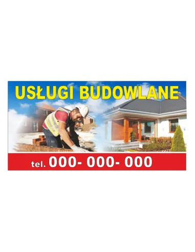 Baner reklamowy gotowe wzory banerów - Usługi budowlane