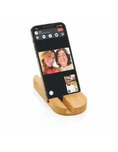 Bambusowy stojak na telefon, tablet z nadrukiem UV LOGO 50  szt