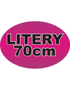 Litery napisy cyfry samoprzylepne naklejki z folii 70 cm