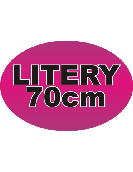 Litery napisy cyfry samoprzylepne naklejki z folii 70 cm