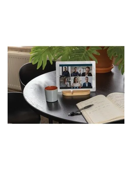 Bambusowy stojak na telefon, tablet z nadrukiem UV LOGO 50  szt