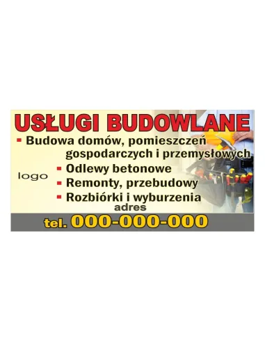 Baner reklamowy gotowe wzory banerów - Usługi budowlane