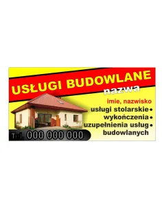 Baner reklamowy gotowe wzory banerów - Usługi budowlane