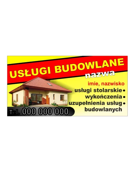 Baner reklamowy gotowe wzory banerów - Usługi budowlane
