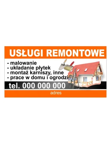 Baner reklamowy gotowe wzory banerów - Usługi remontowe