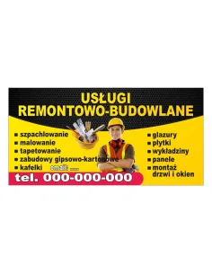 Baner reklamowy gotowe wzory banerów - Usługi remontowo-budowlane