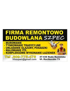 Baner reklamowy gotowe wzory banerów - Firma remontowo-budowlana