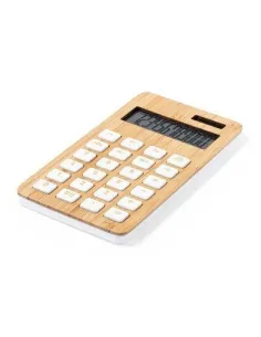 Bambusowy kalkulator z nadrukiem UV LOGO 20 szt