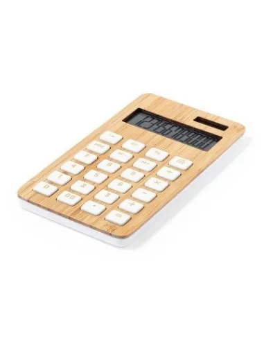 Bambusowy kalkulator z nadrukiem UV LOGO 50 szt