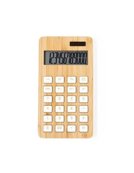Bambusowy kalkulator z nadrukiem UV LOGO 20 szt