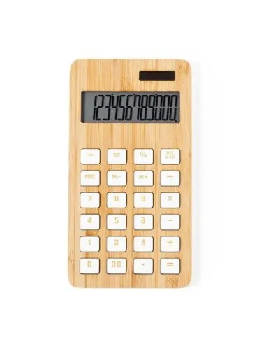 Bambusowy kalkulator z nadrukiem UV LOGO 50 szt