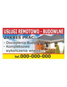 Baner reklamowy gotowe wzory banerów - Usługi remontowo - budowlane