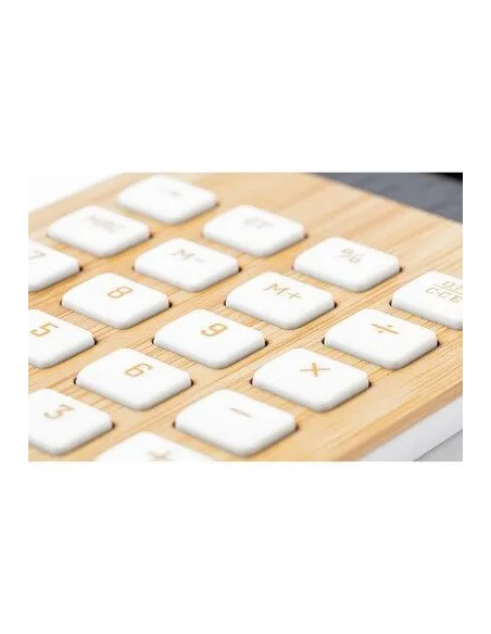 Bambusowy kalkulator z nadrukiem UV LOGO 50 szt
