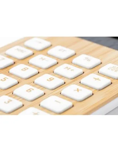 Bambusowy kalkulator z nadrukiem UV LOGO 100 szt