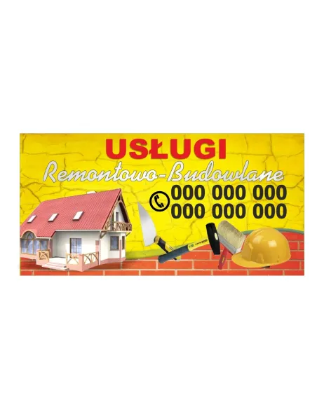 Baner reklamowy gotowe wzory banerów - Usługi remontowo-budowlane