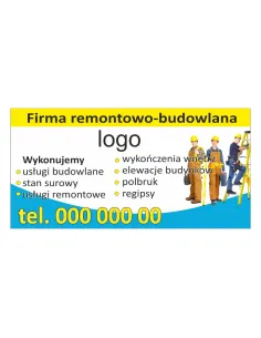 Baner reklamowy gotowe wzory banerów - Firma remontowo-budowlana