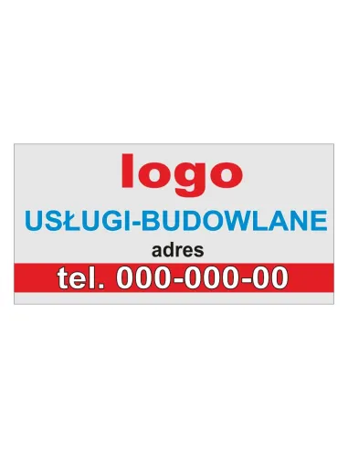 Baner reklamowy gotowe wzory banerów - Usługi-budowlane