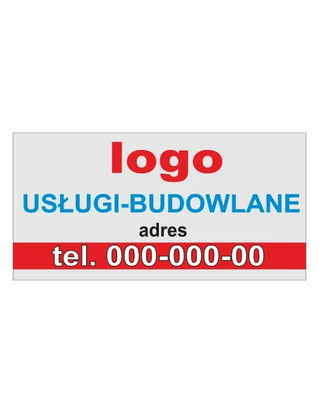 Baner reklamowy gotowe wzory banerów - Usługi-budowlane