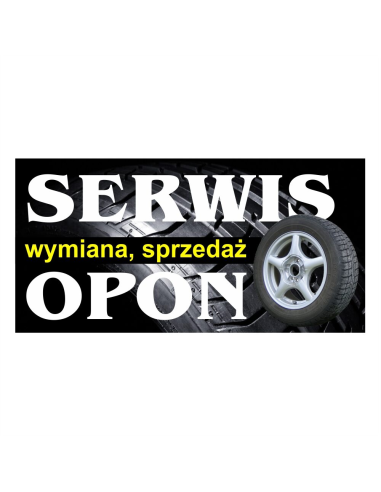 gotowy baner SERWIS OPON reklama Wulkanizacja