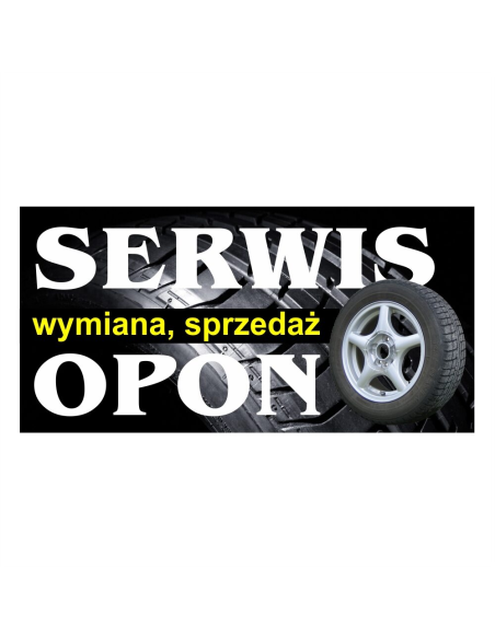 gotowy baner SERWIS OPON reklama Wulkanizacja