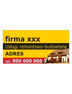 Baner reklamowy gotowe wzory banerów - Usługi remontowo-budowlane
