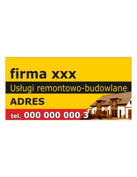 Baner reklamowy gotowe wzory banerów - Usługi remontowo-budowlane