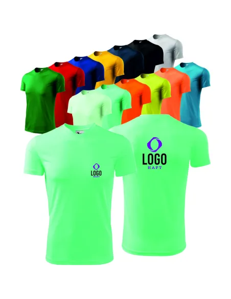 KOSZULKI KOSZULKA T-shirt Z NADRUKIEM HAFTEM LOGO 30 SZTUK