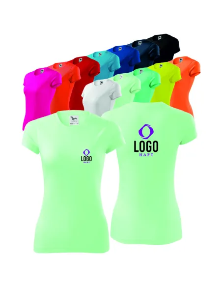 KOSZULKA DAMSKA T-shirt Z WŁASNYM HAFTEM NADRUKIEM LOGO HAFT KOMPUTEROWY