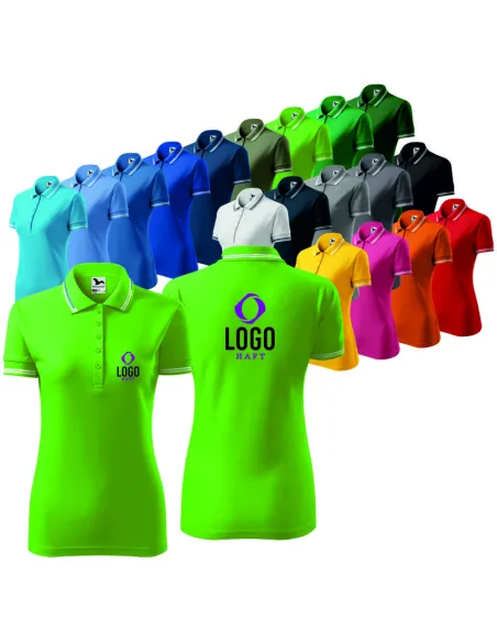 POLO DAMSKIE Z WŁASNYM HAFTEM NADRUKIEM LOGO HAFT KOMPUTEROWY