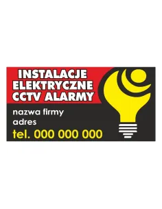 Baner reklamowy gotowe wzory banerów - Instalacje elektryczne cctv alarmy