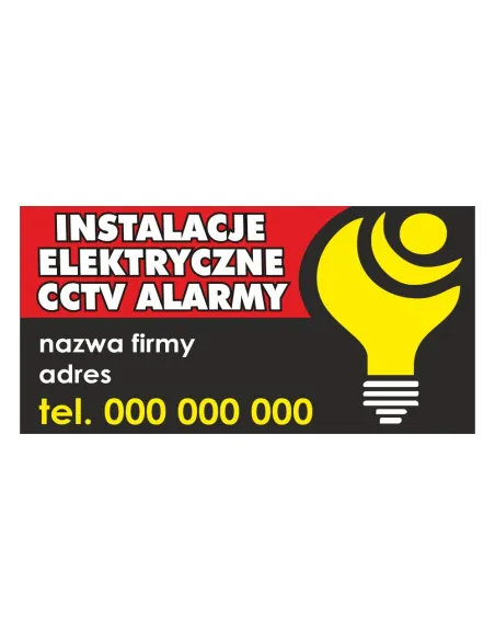 Baner reklamowy gotowe wzory banerów - Instalacje elektryczne cctv alarmy