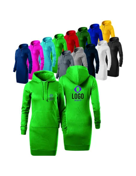 BLUZA/SUKIENKA DAMSKA Z WŁASNYM HAFTEM NADRUKIEM LOGO 30 SZTUK