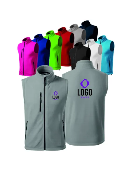 KAMIZELKA POLAROWA MĘSKA T-shirt Z NADRUKIEM HAFTEM LOGO 10 SZTUK