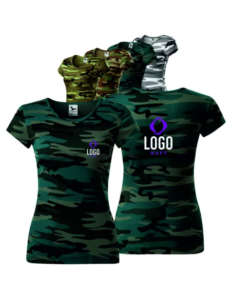 KOSZULKA DAMSKA T-shirt Z WŁASNYM HAFTEM NADRUKIEM LOGO HAFT KOMPUTEROWYK 5 SZTUK