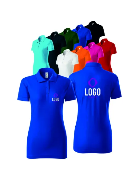POLO DAMSKIE Z WŁASNYM HAFTEM NADRUKIEM LOGO HAFT KOMPUTEROWY 5 SZTUK
