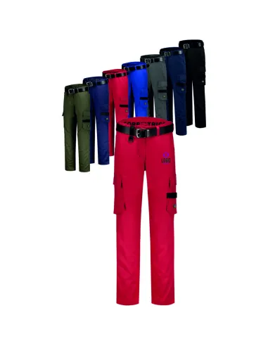 DAMSKIE SPODNIE ROBOCZE Z WŁASNYM HAFTEM NADRUKIEM LOGO 5 SZTUK