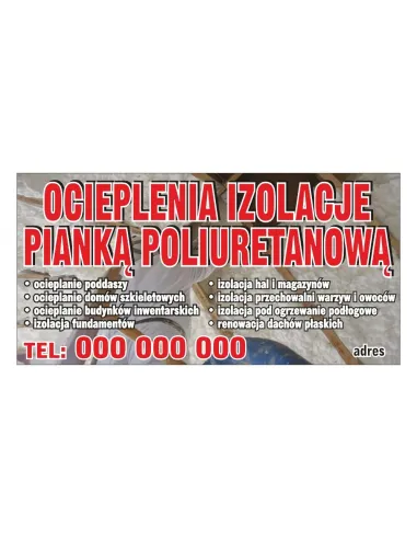 Baner reklamowy gotowe wzory banerów - Ocieplenia izolacje pianką poliuretanową