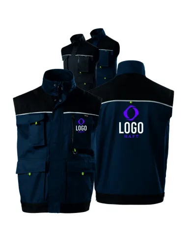 KAMIZELKA ROBOCZA Z WŁASNYM HAFTEM NADRUKIEM LOGO 5 SZTUK