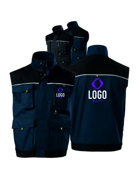 KAMIZELKA ROBOCZA Z WŁASNYM HAFTEM NADRUKIEM LOGO 30 SZTUK