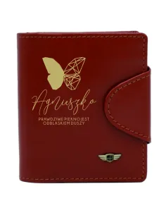 Portfel damski skórzany DZIEŃ KOBIET z imieniem